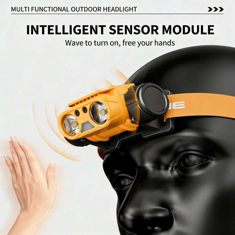 The Industrial LED Headlamp with Motion Sensor Intelligent Sensor Module