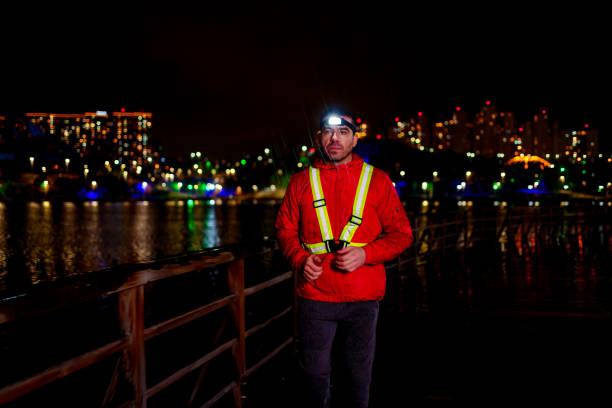 Wearing a reflective vest makes running safer